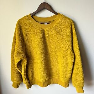 Old Navy mustard sherpa sweater